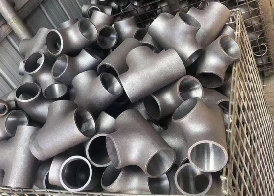 رنگ سه راهی فولاد کربنی DIN2615 Sch20 Sch10 Dn15-Dn1200 STD مشکی