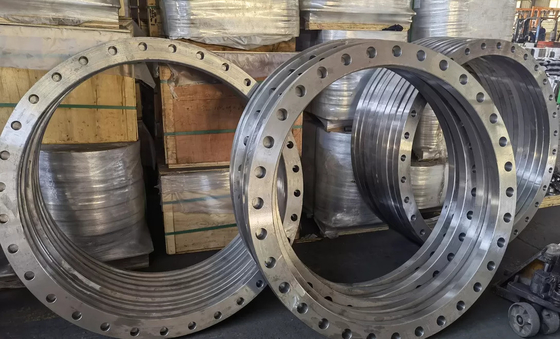 فلنج فولادی کربنی فولاد ضد زنگ فلنج گردن جوش Pn25 Pn63 En 1092 فلنج یقه تخت Dn100 Dn500 Dn1000 Ansi B16.5