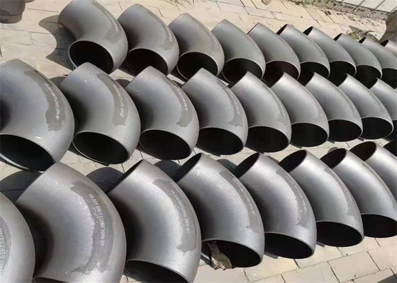 زانویی فولاد کربنی 24 اینچی LR SR انتهای اریب 12 اینچی 90 درجه