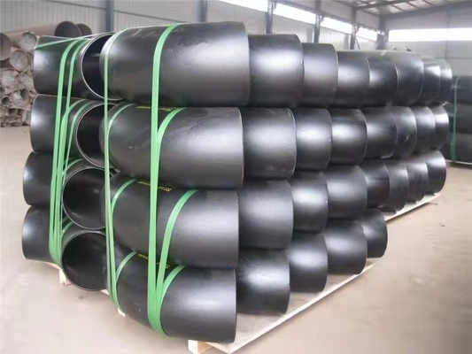 ASME B16.9 لب به لب خم شعاع طولانی 45 درجه جوش داده شده ST37 110 میلی متر